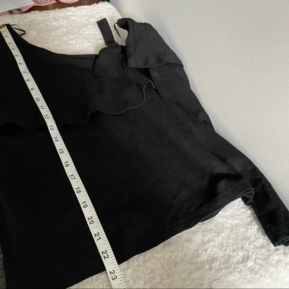 Anthropologie Postmark One Shoulder Ruffled Top - Picture 11 of 12